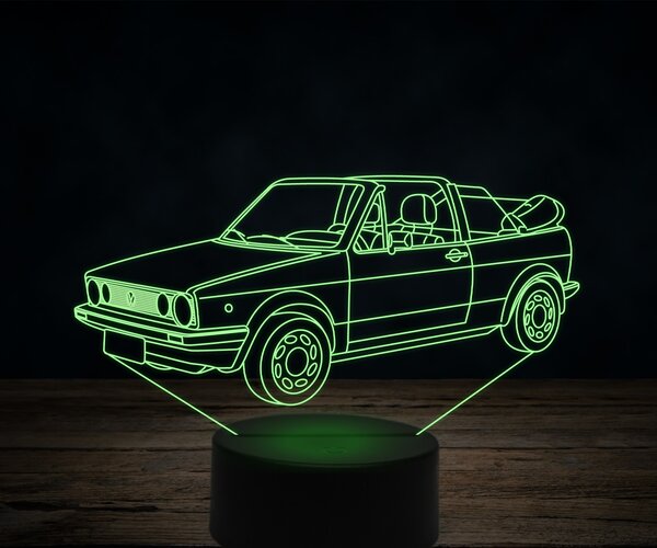 Beling 3D lampa, Volkswagen Golf 2 cabrio, 7 farebná VW41