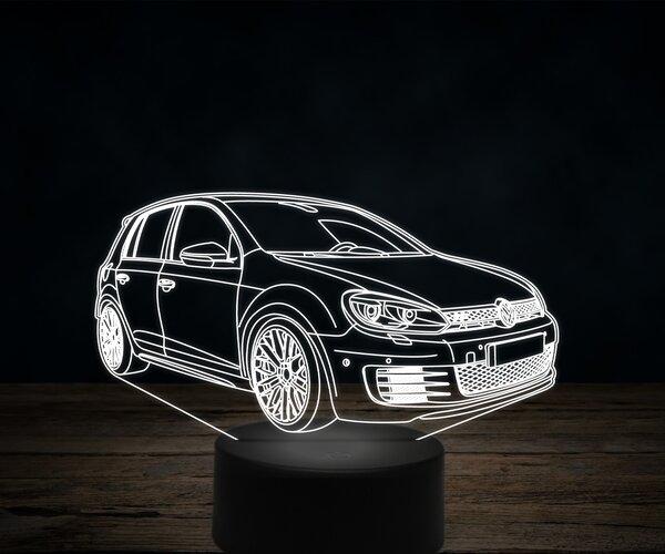 Beling 3D lampa, Volkswagen GTI, 7 farebná VW42