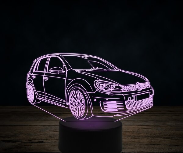 Beling 3D lampa, Volkswagen GTI, 7 farebná VW42
