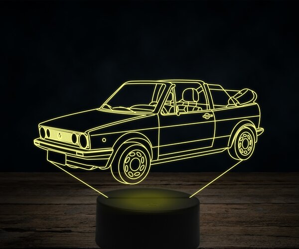 Beling 3D lampa, Volkswagen Golf 2 cabrio, 7 farebná VW41
