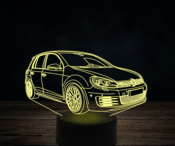 Beling 3D lampa, Volkswagen GTI, 7 farebná VW42