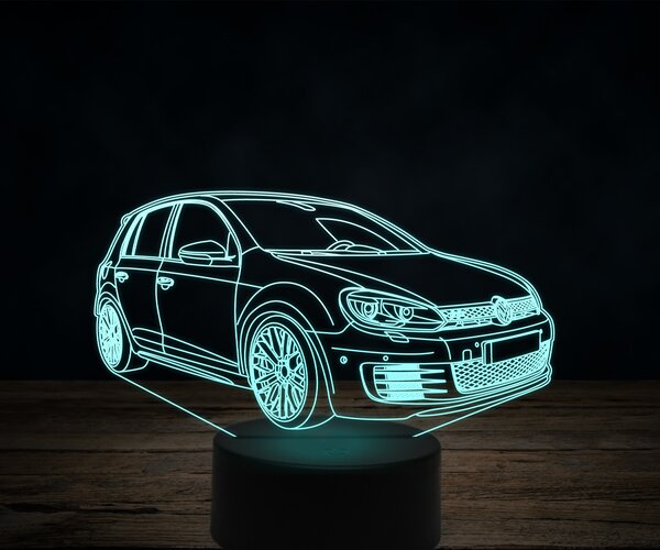 Beling 3D lampa, Volkswagen GTI, 7 farebná VW42