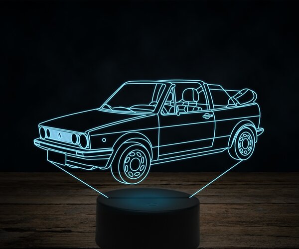 Beling 3D lampa, Volkswagen Golf 2 cabrio, 7 farebná VW41