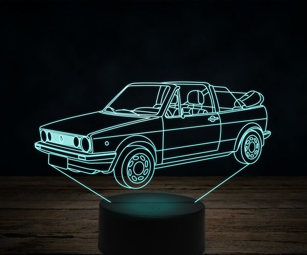 Beling 3D lampa, Volkswagen Golf 2 cabrio, 7 farebná VW41