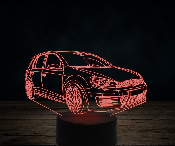 Beling 3D lampa, Volkswagen GTI, 7 farebná VW42