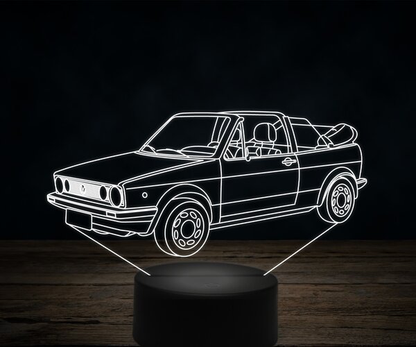Beling 3D lampa, Volkswagen Golf 2 cabrio, 7 farebná VW41