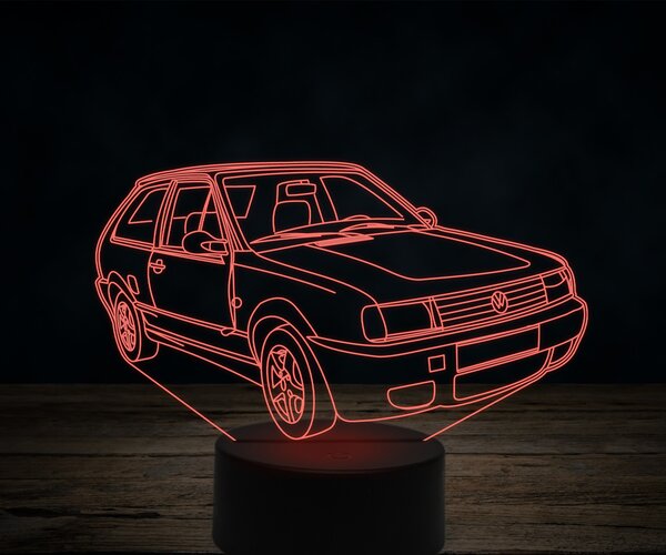 Beling 3D lampa,Volkswagen Polo 86c 2F, 7 farebná VW44