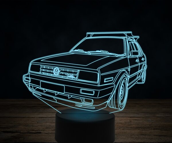 Beling 3D lampa,Volkswagen Turbo diesel, 7 farebná VW48