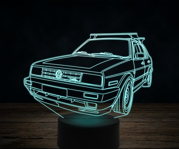 Beling 3D lampa,Volkswagen Turbo diesel, 7 farebná VW48