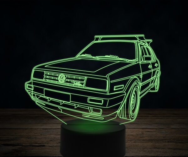 Beling 3D lampa,Volkswagen Turbo diesel, 7 farebná VW48