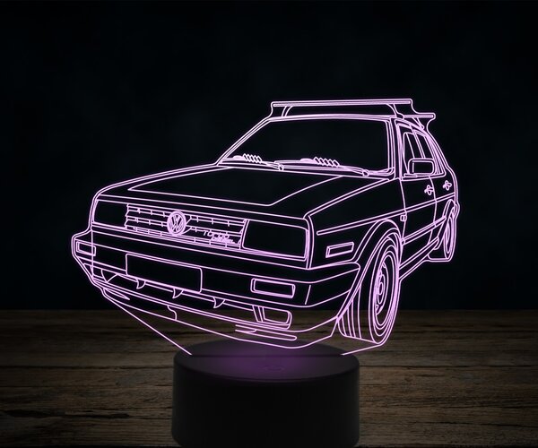 Beling 3D lampa,Volkswagen Turbo diesel, 7 farebná VW48