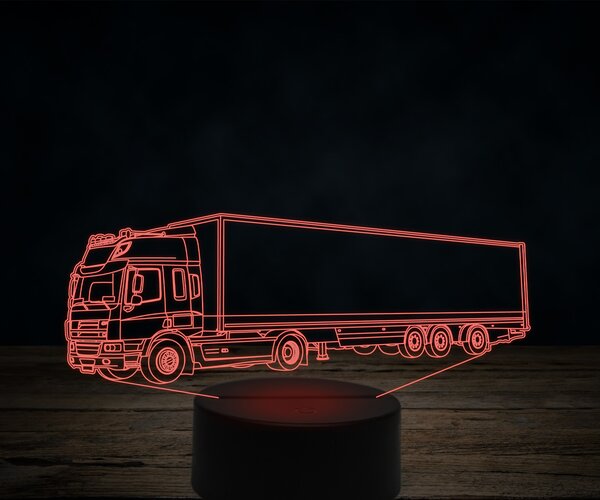 Beling 3D lampa,DAF CF commercial, 7 farebná K19