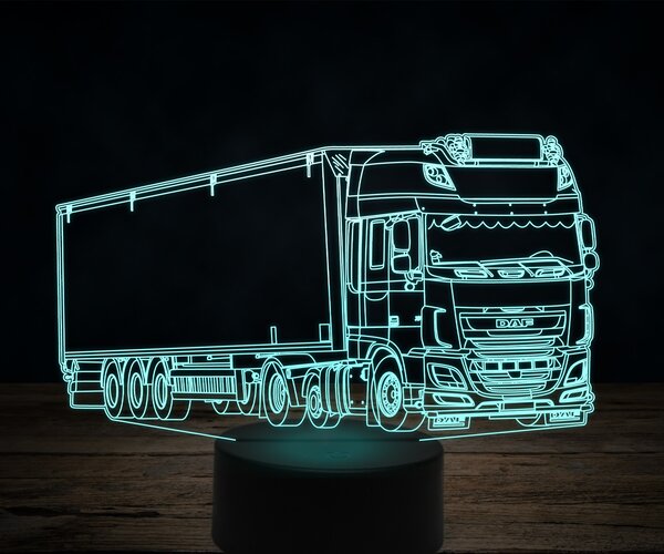 Beling 3D lampa,DAF XF44, 7 farebná K21