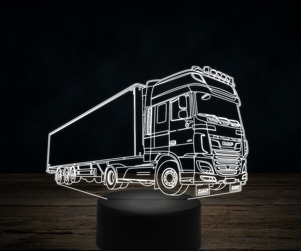 Beling 3D lampa,DAF XF commercial, 7 farebná K24