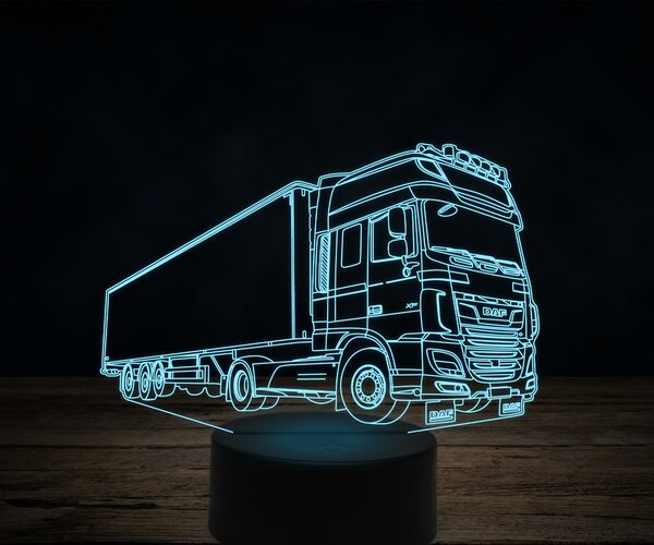 Beling 3D lampa,DAF XF commercial, 7 farebná K24