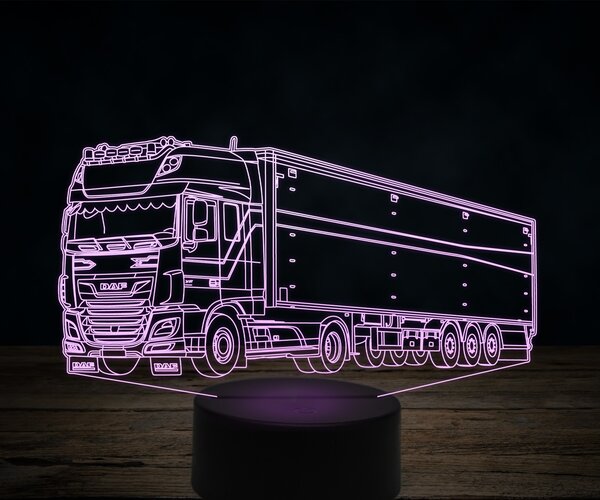 Beling 3D lampa,DAF XF commercial 2, 7 farebná K25