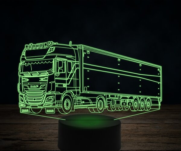 Beling 3D lampa,DAF XF commercial 2, 7 farebná K25