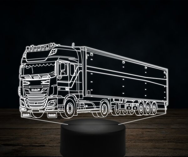Beling 3D lampa,DAF XF commercial 2, 7 farebná K25