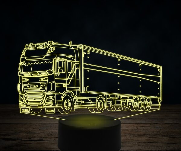 Beling 3D lampa,DAF XF commercial 2, 7 farebná K25