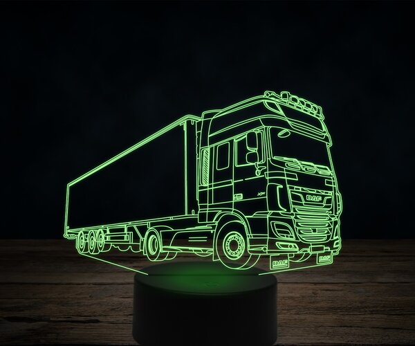 Beling 3D lampa,DAF XF commercial, 7 farebná K24