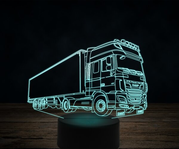 Beling 3D lampa,DAF XF commercial, 7 farebná K24