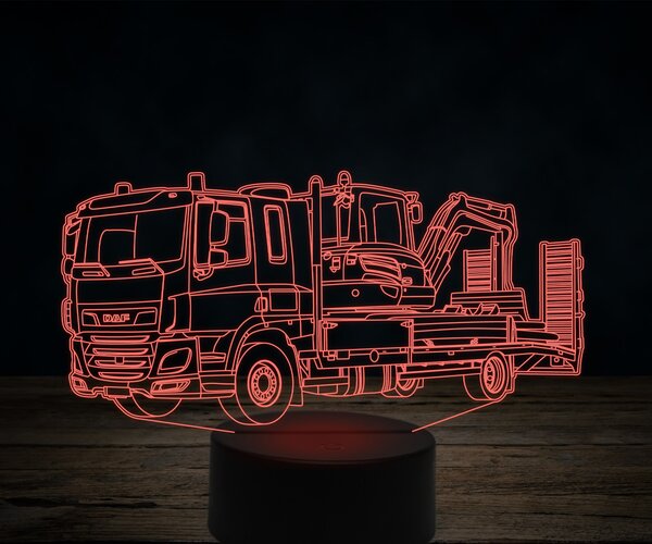 Beling 3D lampa,DAF CF s bágrom 2, 7 farebná K28
