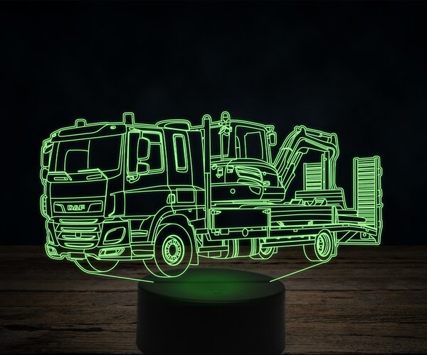 Beling 3D lampa,DAF CF s bágrom 2, 7 farebná K28