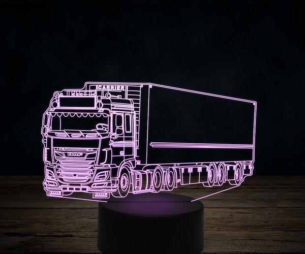 Beling 3D lampa,DAF chladiarenské auto, 7 farebná K30