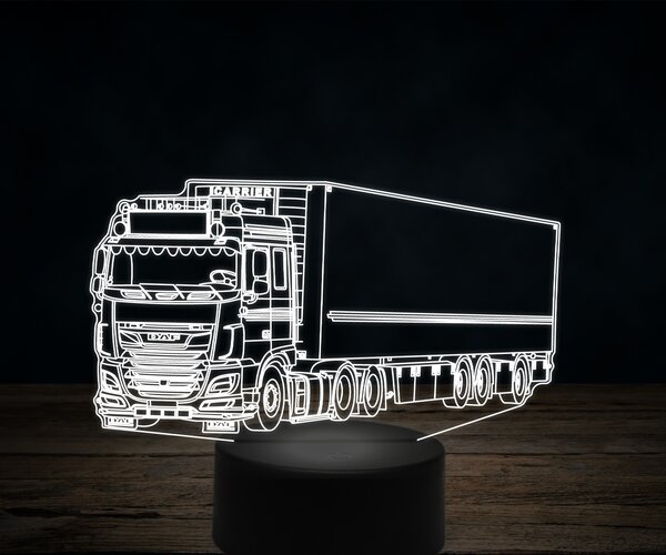 Beling 3D lampa,DAF chladiarenské auto, 7 farebná K30