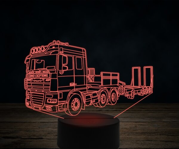 Beling 3D lampa,DAF Nákladné auto s plošinou, 7 farebná K31
