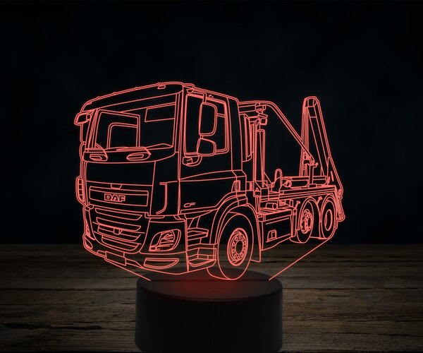 Beling 3D lampa,Nákladné auto DAF s manipulátorom, 7 farebná K33