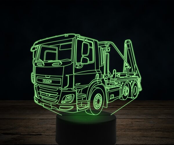 Beling 3D lampa,Nákladné auto DAF s manipulátorom, 7 farebná K33