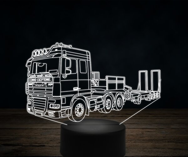 Beling 3D lampa,DAF Nákladné auto s plošinou, 7 farebná K31