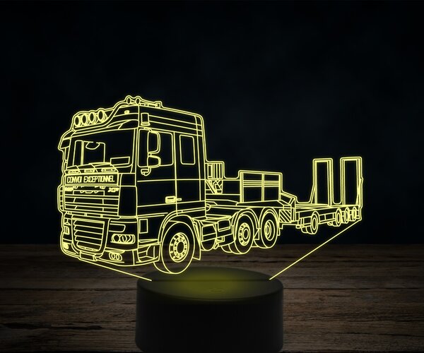 Beling 3D lampa,DAF Nákladné auto s plošinou, 7 farebná K31