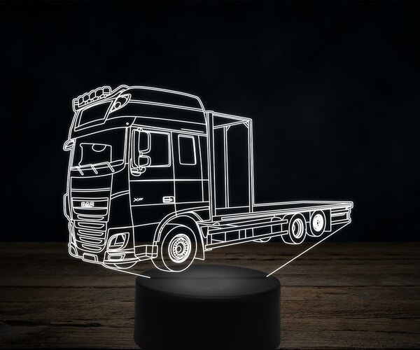 Beling 3D lampa,DAF Nákladné auto s plošinou 2, 7 farebná K32