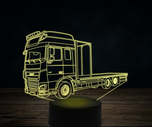 Beling 3D lampa,DAF Nákladné auto s plošinou 2, 7 farebná K32