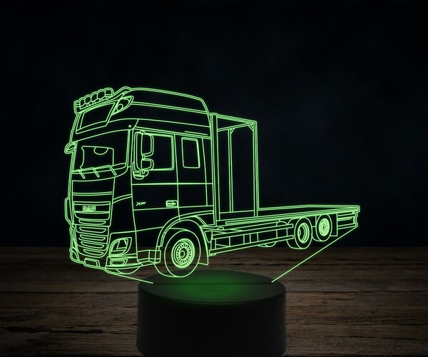 Beling 3D lampa,DAF Nákladné auto s plošinou 2, 7 farebná K32