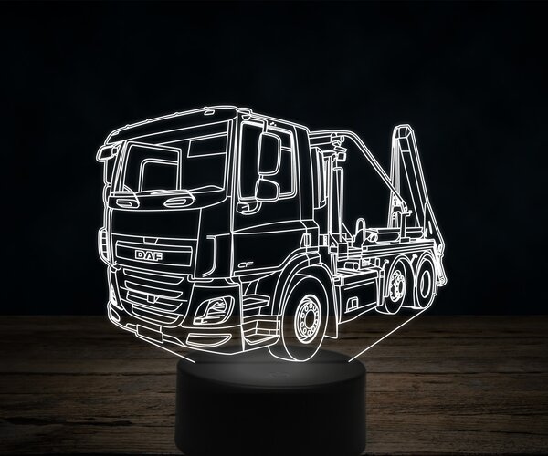 Beling 3D lampa,Nákladné auto DAF s manipulátorom, 7 farebná K33