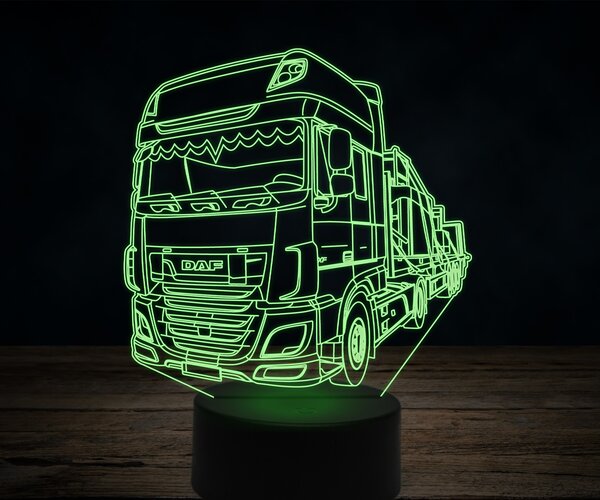 Beling 3D lampa,DAF XF s naloženou plošinou, 7 farebná K36