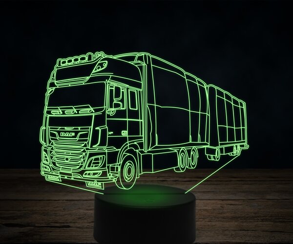 Beling 3D lampa,DAF XF s návesom, 7 farebná K37