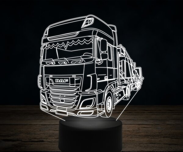Beling 3D lampa,DAF XF s naloženou plošinou, 7 farebná K36