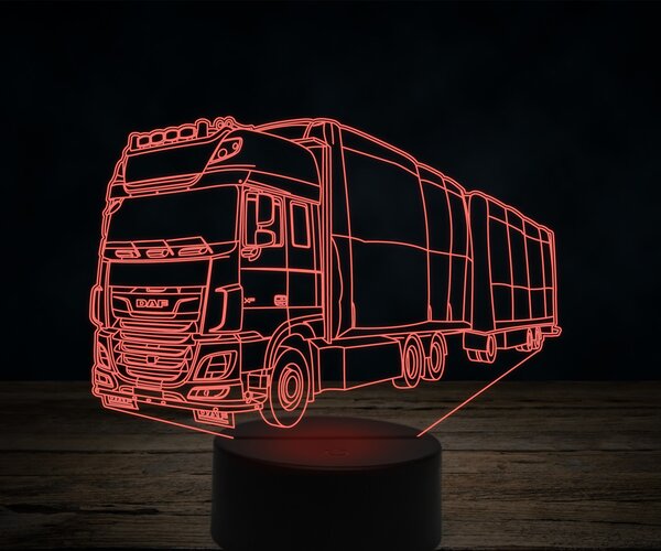 Beling 3D lampa,DAF XF s návesom, 7 farebná K37