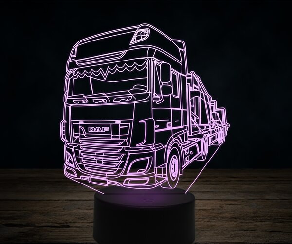 Beling 3D lampa,DAF XF s naloženou plošinou, 7 farebná K36