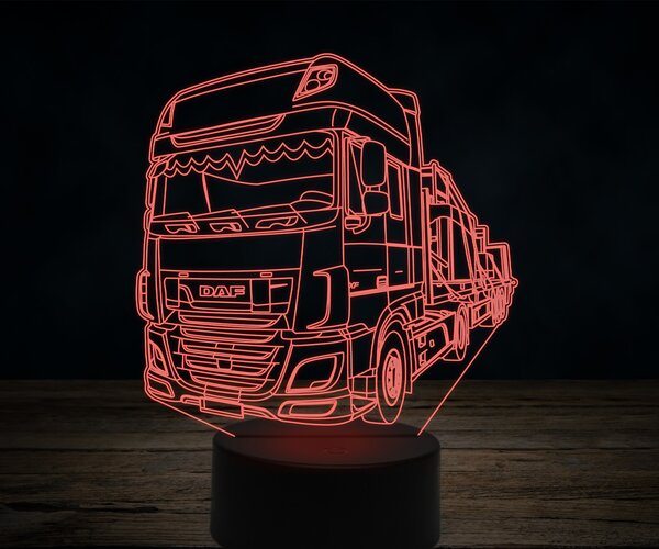 Beling 3D lampa,DAF XF s naloženou plošinou, 7 farebná K36