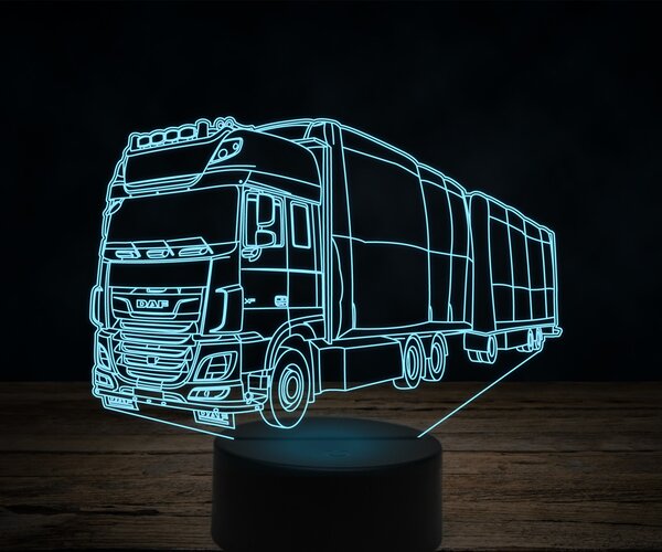 Beling 3D lampa,DAF XF s návesom, 7 farebná K37