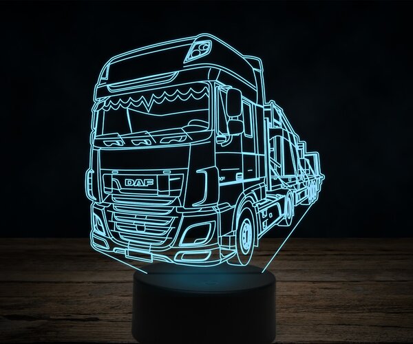 Beling 3D lampa,DAF XF s naloženou plošinou, 7 farebná K36