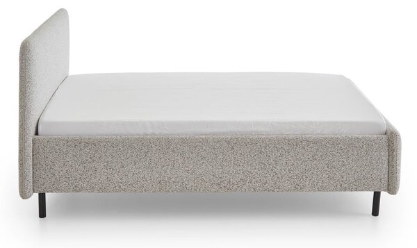 Béžová čalúnená dvojlôžková posteľ s úložným priestorom s roštom 140x200 cm Primo – Meise Möbel