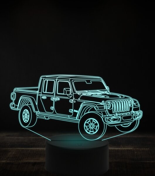 Beling 3D lampa, Jeep gladiator, 7 farebná, VBN2