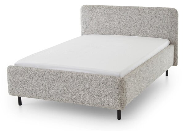 Béžová čalúnená dvojlôžková posteľ s úložným priestorom s roštom 140x200 cm Primo – Meise Möbel