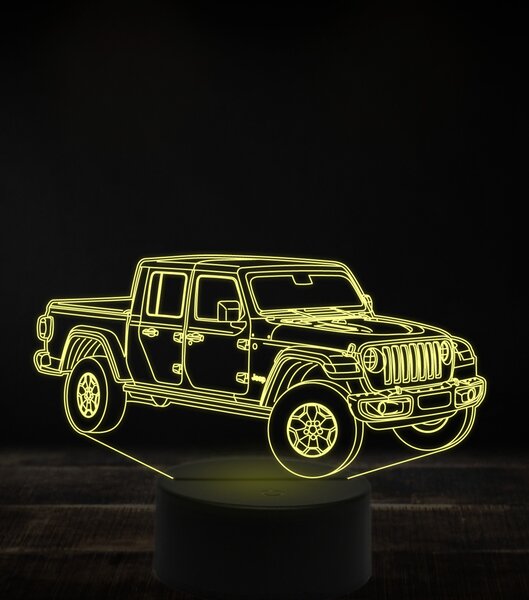 Beling 3D lampa, Jeep gladiator, 7 farebná, VBN2